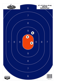 Birchwood Casey Dirty Bird 12x18 Silhouette Target comes in blue and orange